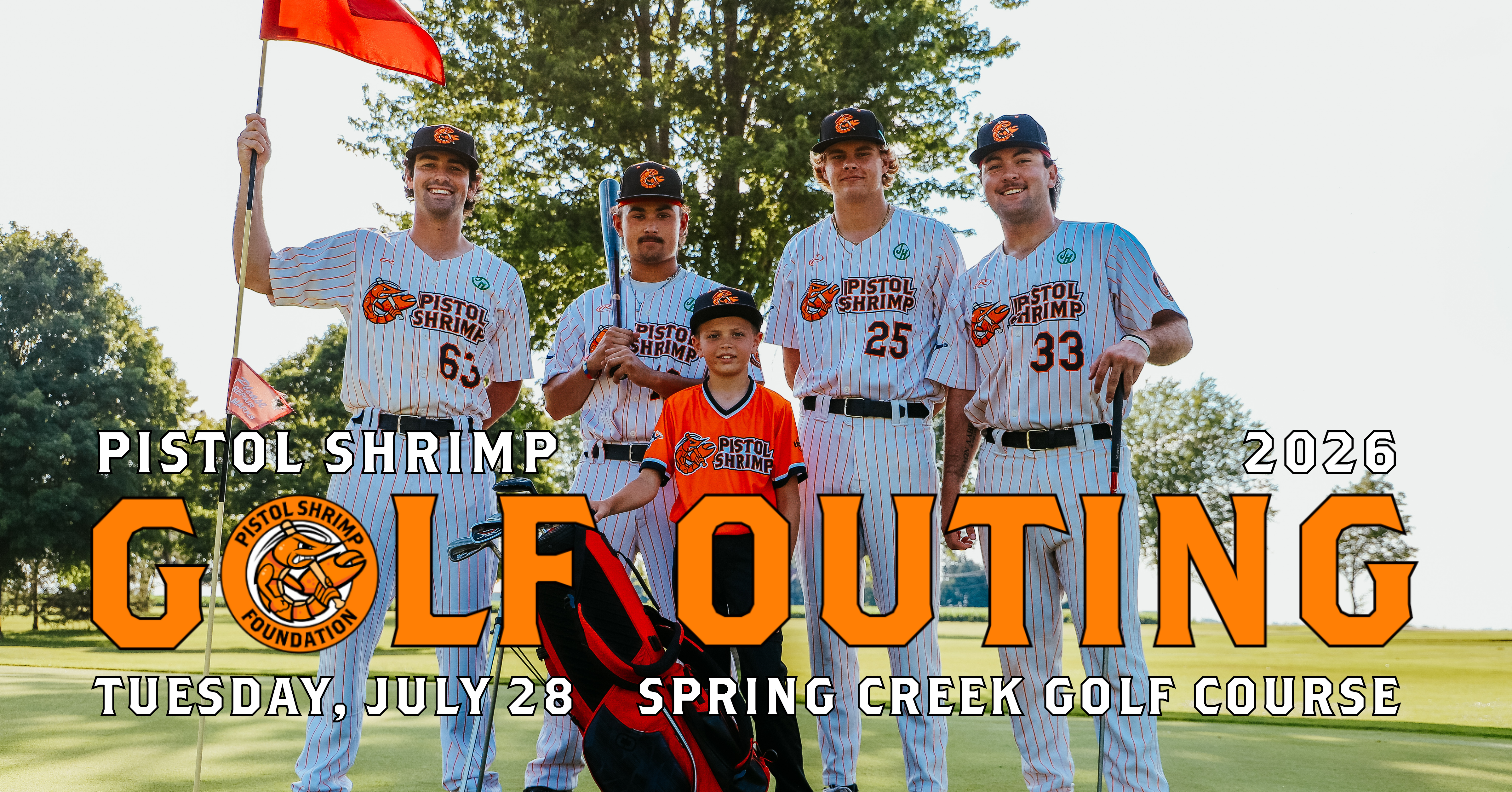 Sign up for the 2026 Pistol Shrimp Baseball Golf Outing!