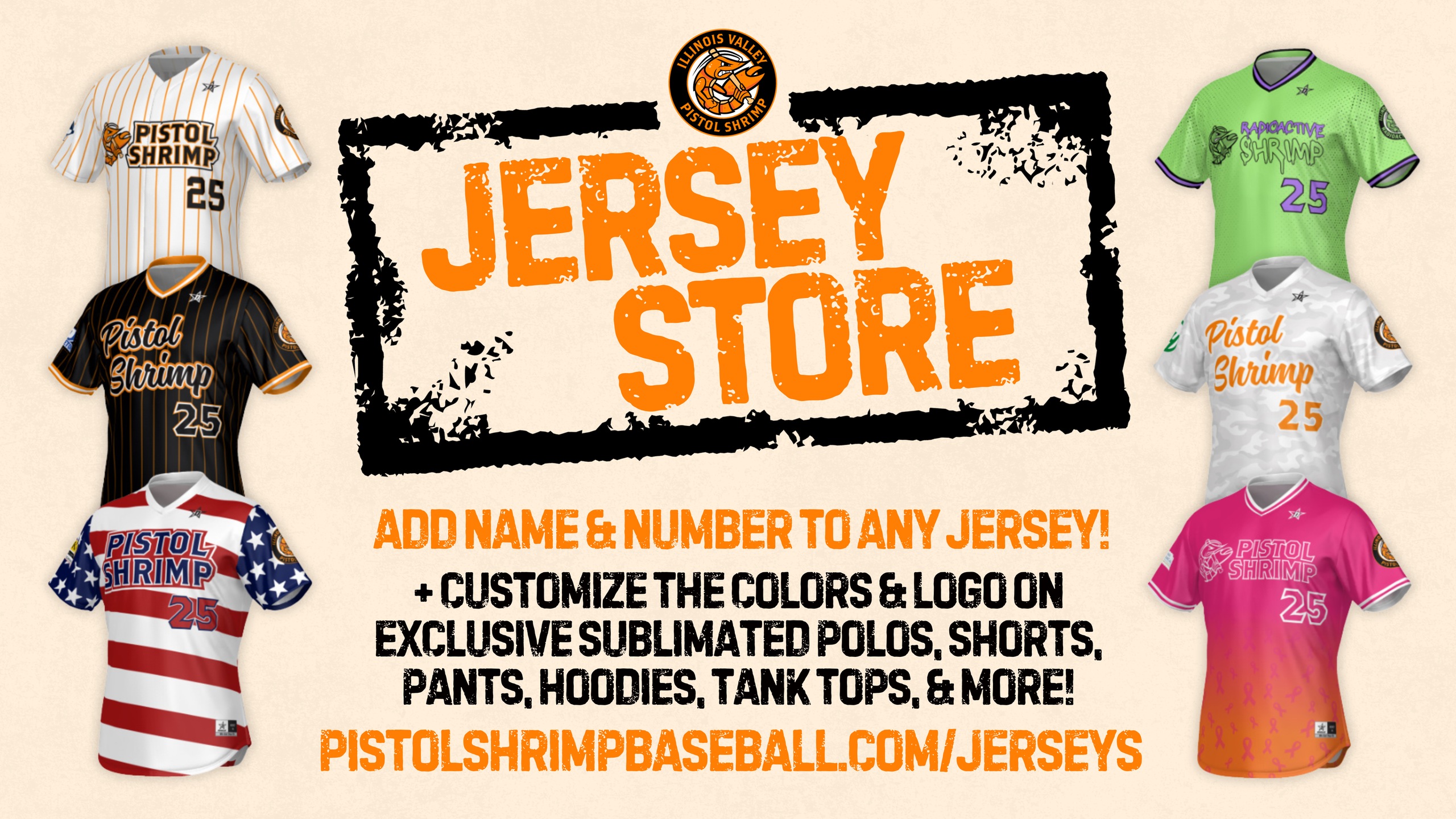 Shop 2026 Jerseys &amp; More Custom Shrimp Apparel!